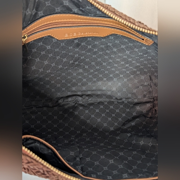 BCBG Brown Woven Crescent Hobo Shoulder Bag NWT - Picture 8 of 8